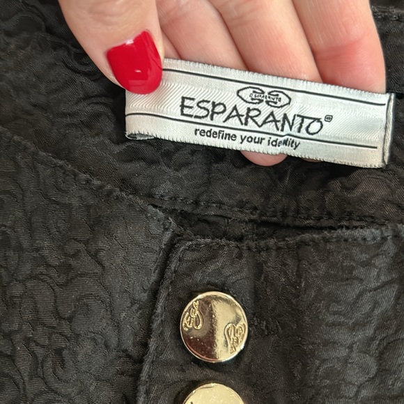 Gorgeous vintage black textured pants is golden details - Picture 6 of 6